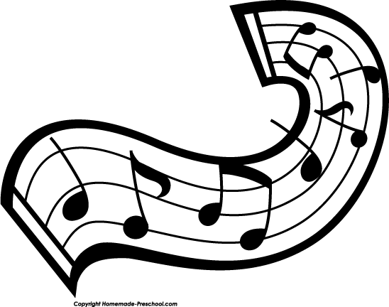 Music Notes Clipart Cpa Music Notes Swirl Bw Png