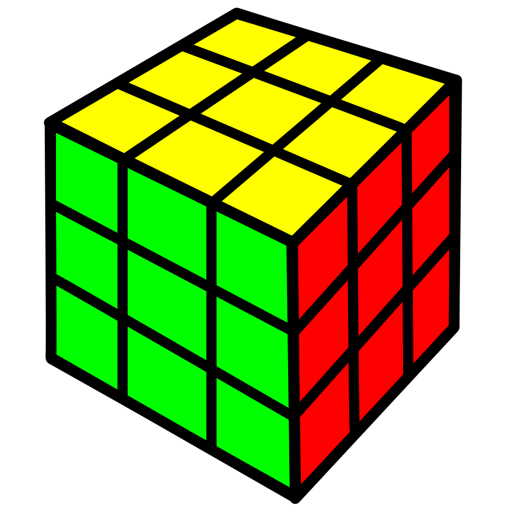 Onlinelabels Clip Art   Rubik Cube