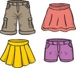 Pants And Skirts Color Clip Art
