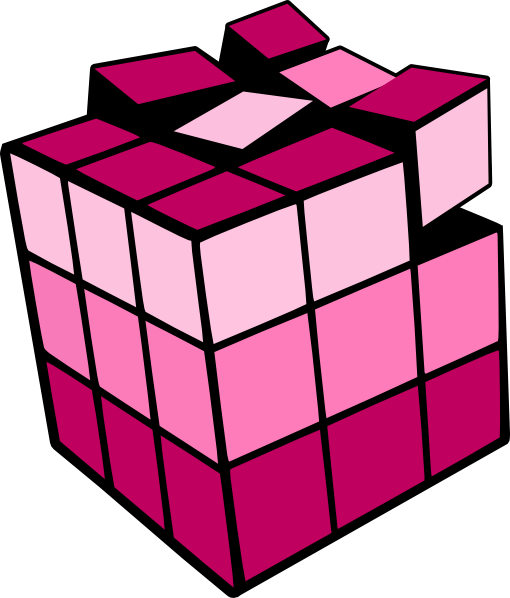 Rubiks Cube Pinktones Clip Art Vector Online Royalty Free