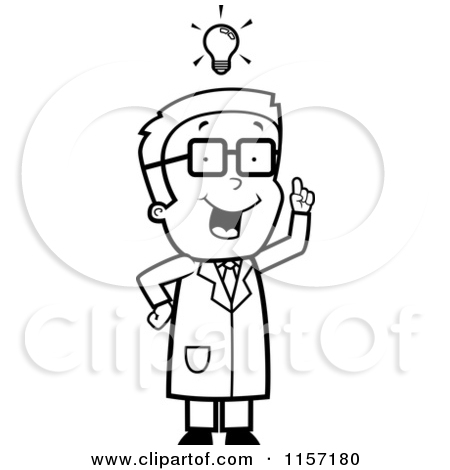 Scientist Boy   Vector Outlined Coloring Page By Cory Thoman  1157180