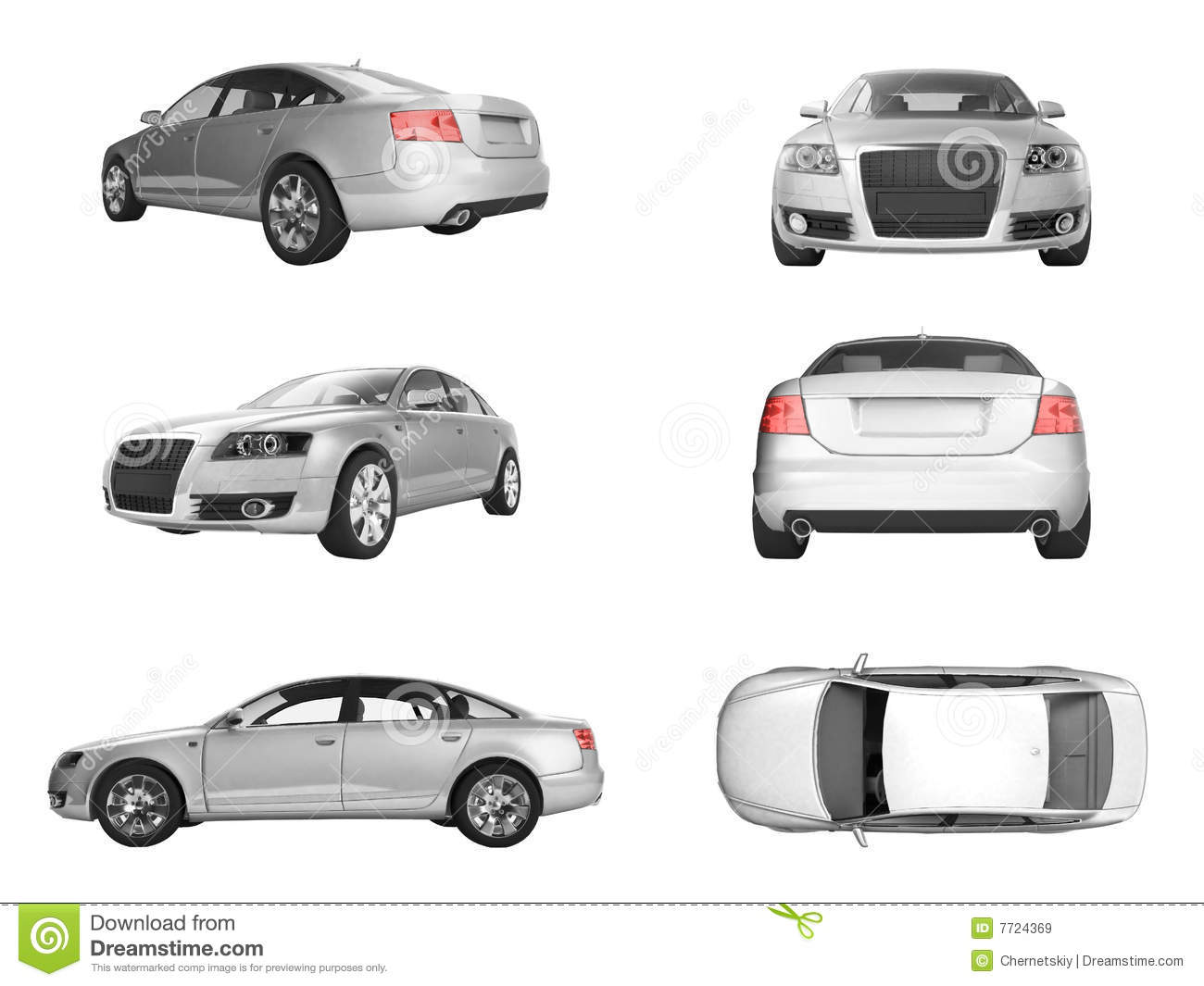 Silver Car Clipart Of 3d Image Of Silver Car