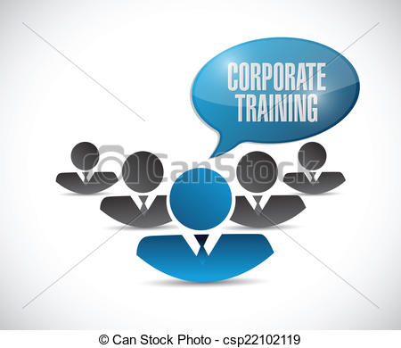 Team Member Corporate Training Message Illustration Design Over A