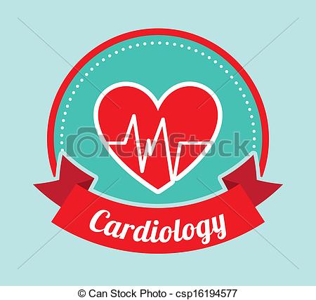 Vectors Illustration Of Cardiology Design Over Blue Background Vector