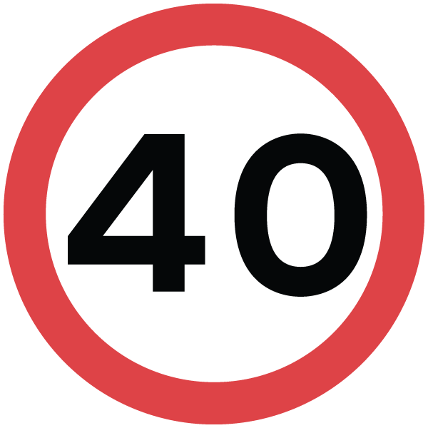 40 Mph Speed Limit Sign Dot 670 Reflective 40 Mph Speed Limit Signs    