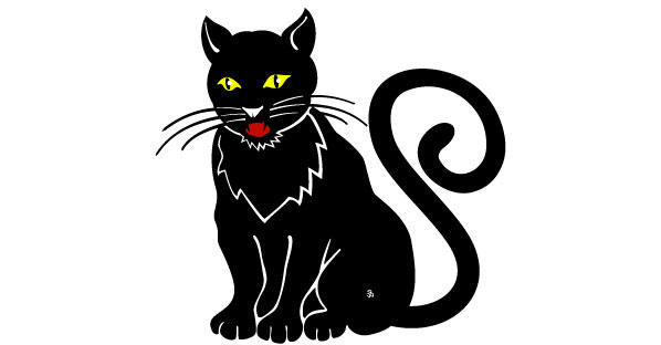 Black Cat Vector Art   123freevectors
