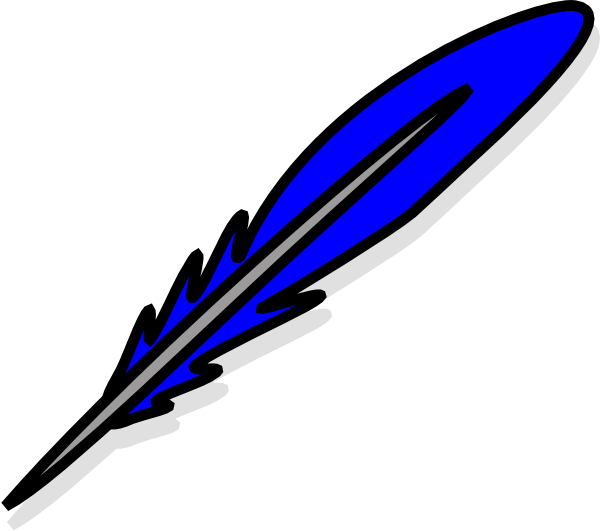 Blue Feather Clip Art At Clker Com   Vector Clip Art Online Royalty