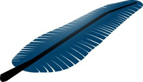 Blue Feather Clip Art   Free Vector Download   Graphicsmaterialeps    