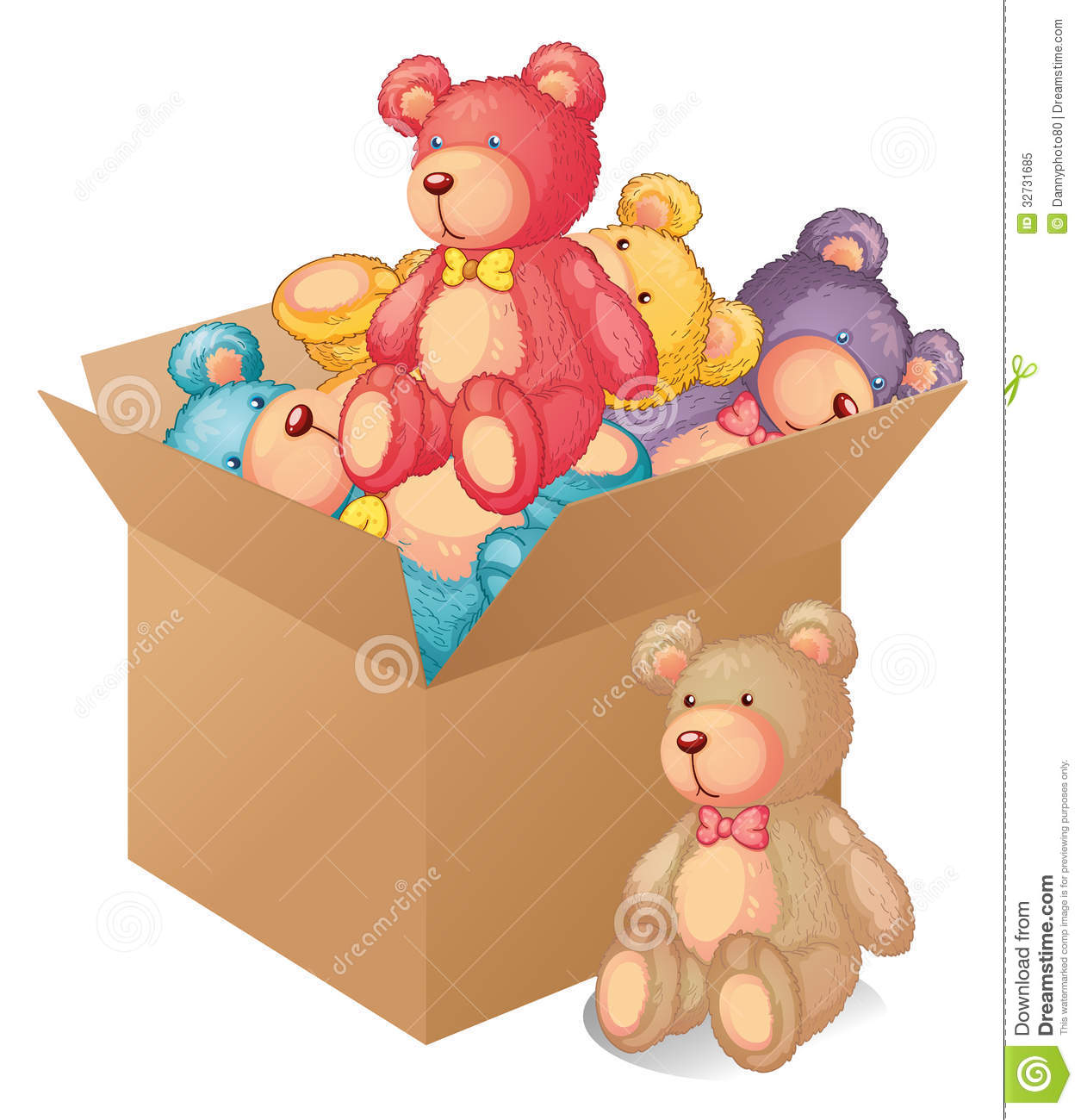 full toy box clipart