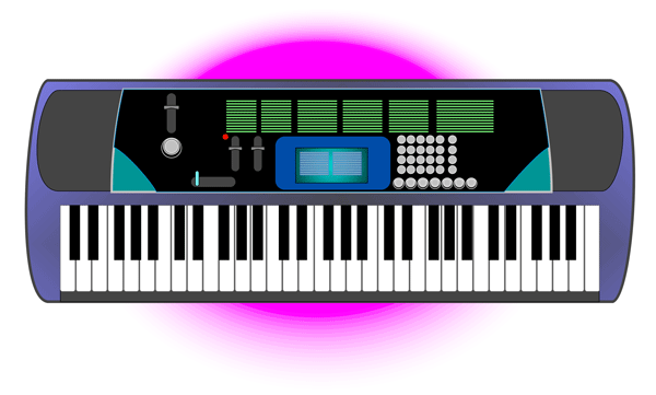 Clip Art Image Of A Digital Music Keyboard