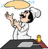 Clipart Image Of An Italian Chef Making Pizza Flipping Pizza Dough