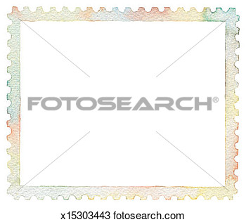 Drawing Of Stamp Border X15303443   Search Clipart Illustration Fine