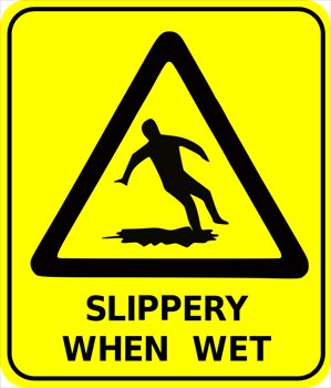 Free Safety Sign Slippery When Wet Clipart   Free Clipart Graphics    