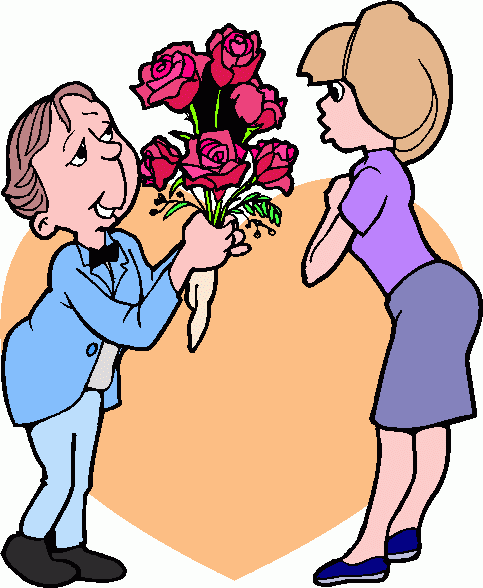 Giving Roses Clipart   Giving Roses Clip Art