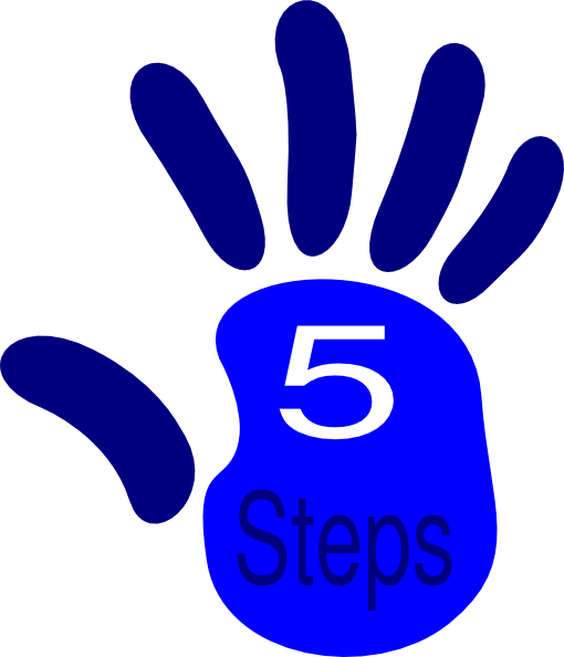 High Five Clipart Five Step Clip Art   Vector