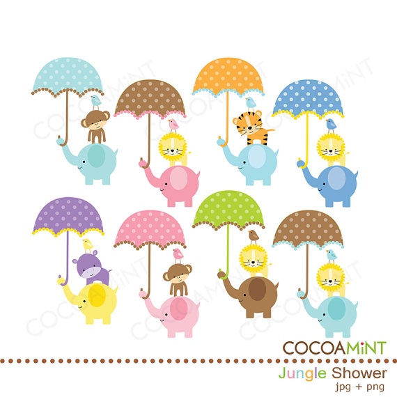 Jungle Shower Clip Art   What A Cute Theme This Would Be For A Baby