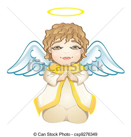 Little Angel In White Dress   Csp9276349