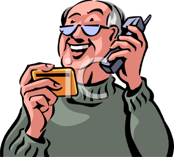 Man On Phone Clip Art