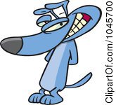 Royalty Free Rf Clip Art Illustration Of A Cartoon Sneaky Dog Grinning