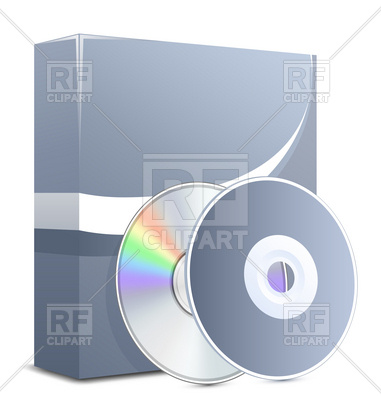 Software Box With Cd Disks 5980 Download Royalty Free Vector Clipart