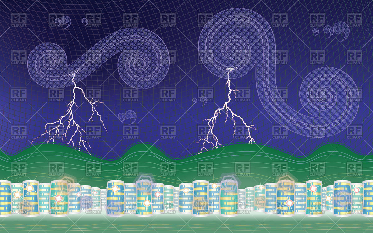 Stormy City 87300 Download Royalty Free Vector Clipart  Eps