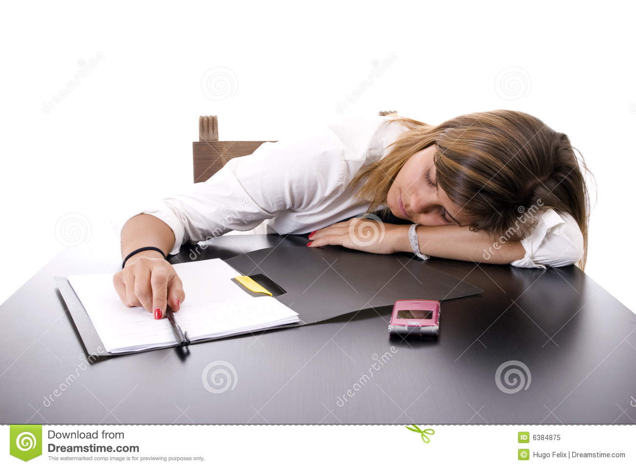 Woman Sleeping At Desk Clipart Young Business Woman Sleeping
