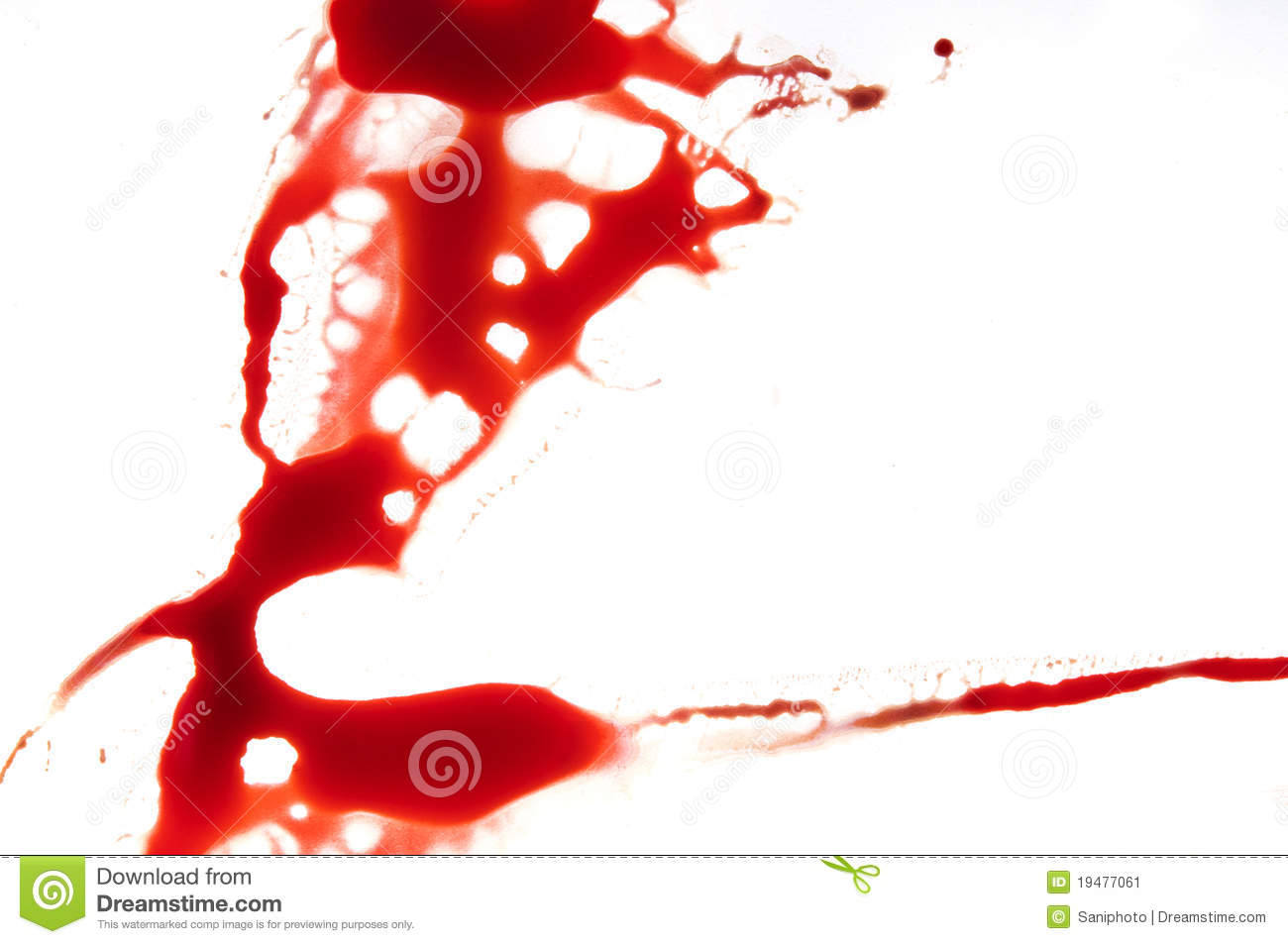 Blood Splatter On White