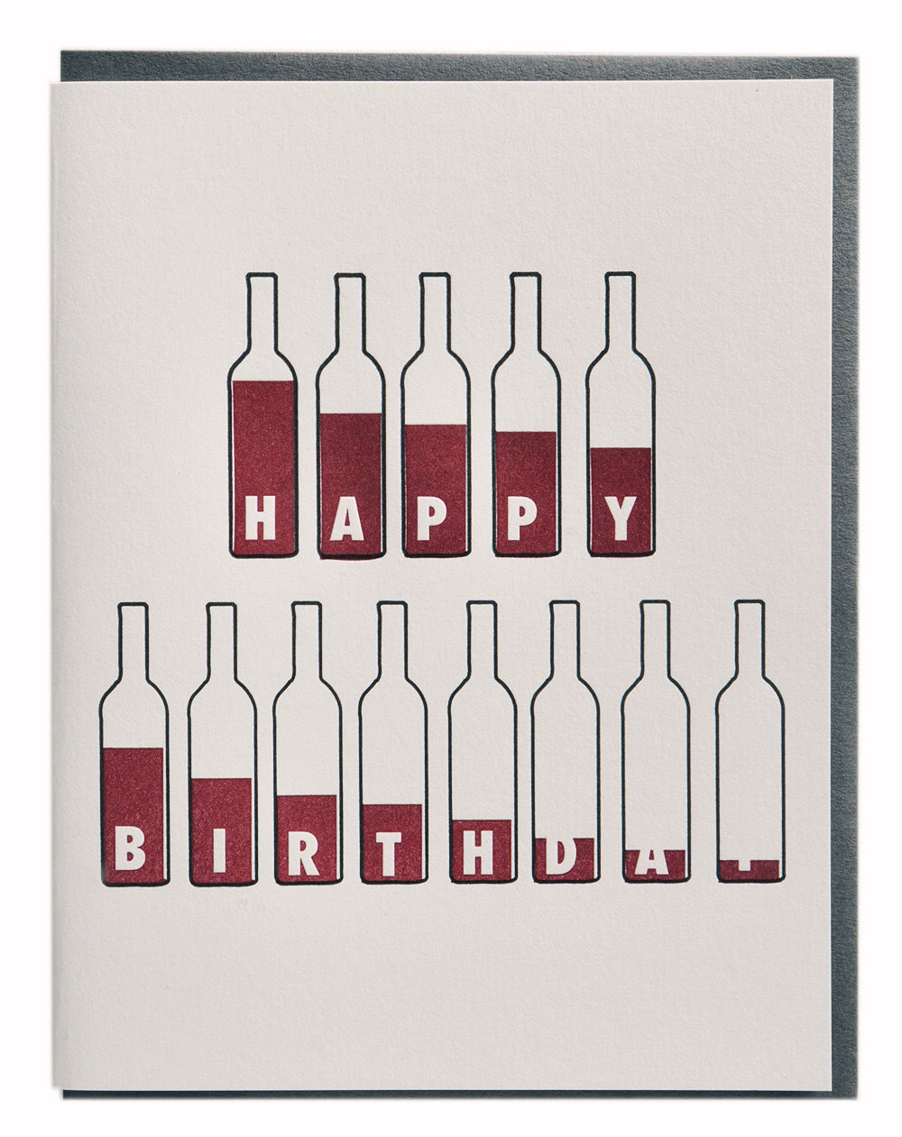 Bottle Of Wine Birthday Card Wine Lovers By Vandaliastreetpress