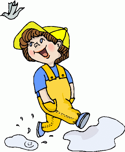 Boy Walking In Puddles Clipart   Boy Walking In Puddles Clip Art
