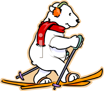      Clipart Images 0511 0812 0801 3038 Polar Bear On Skis Clipart Image