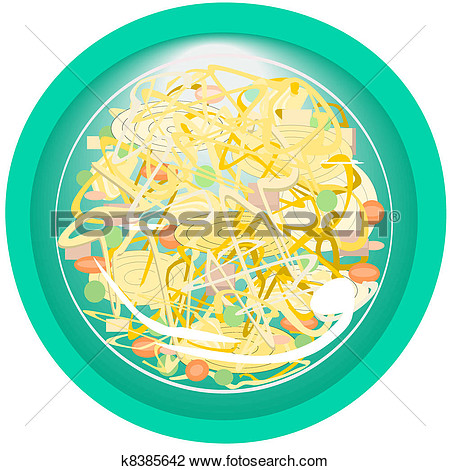 Clipart Of Noodle Soup K8385642   Search Clip Art Illustration Murals