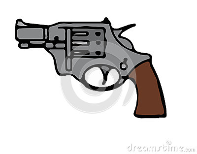 Colt Revolver Isolated On A White Background 