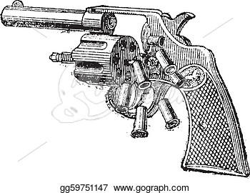       Colt Revolver Vintage Engraving   Clipart Drawing Gg59751147