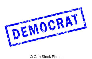 Democrat   A Grunge Stamp Of The Word Democrat