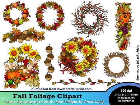Fall Foliage Clipart   Designer Resources