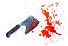 Grunge Knife With A Splatter Of Blood Stains Royalty Free Stock Images