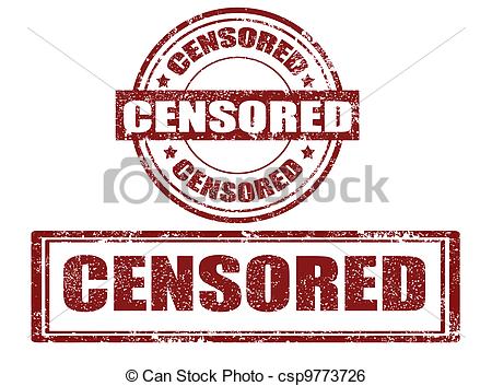Grunge Rubber Stamp With The Word Censored Inside Vector Illustration