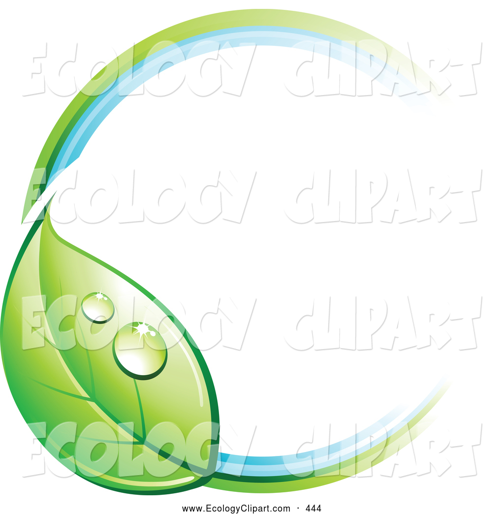 Larger Preview  Vector Clip Art Of A Ring With A Dewy Green Leaf With    