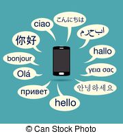 Multilingual Phone   Vector Illustration Of Phone With