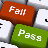 Pass Or Fail Keys To Show Exam Or Test Result   Royalty Free Clip Art