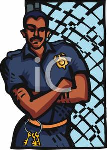 Prison Guard   Royalty Free Clipart Picture