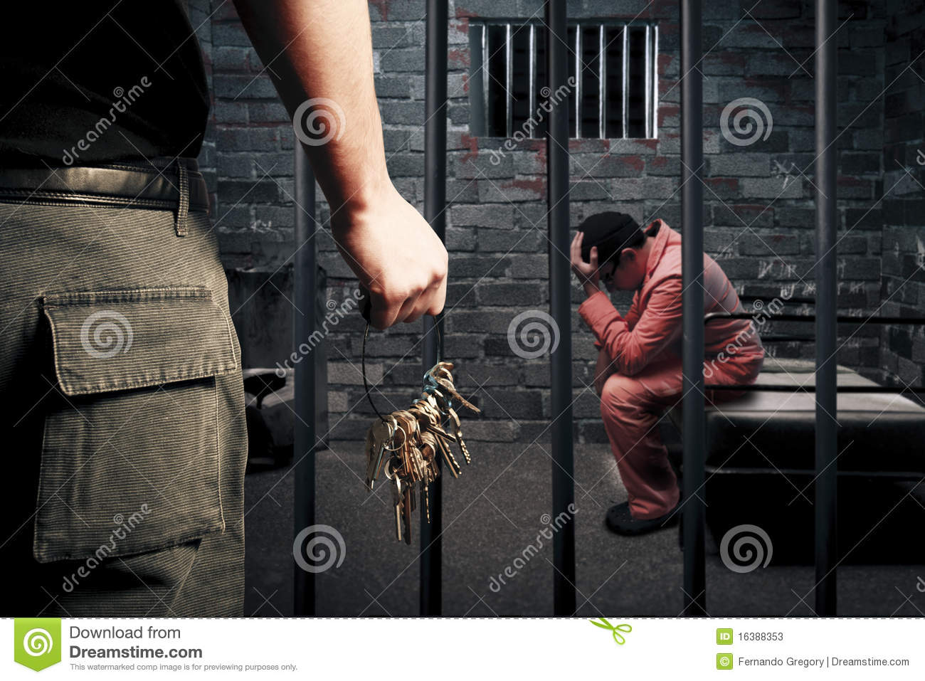 Prison Guard With Keys Stock Photos   Image  16388353