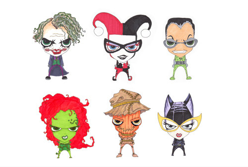 Quinn The Riddler The Joker Catwoman Scarecrow Poison Ivy On Etsy