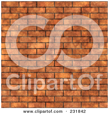 Rf  Clipart Illustration Of A Seamless Brown Brick Wall Background