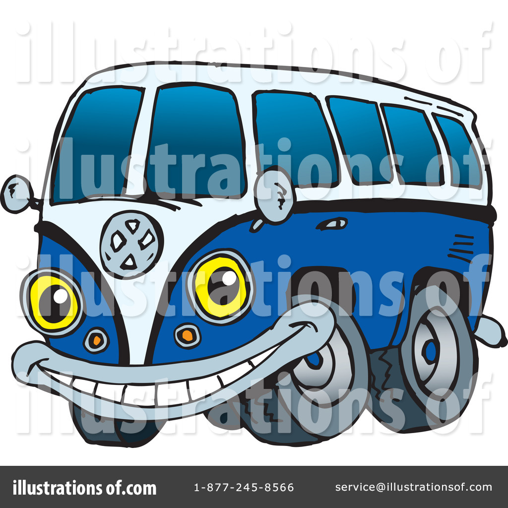 Royalty Free  Rf  Volkswagen Van Clipart Illustration By Dennis Holmes