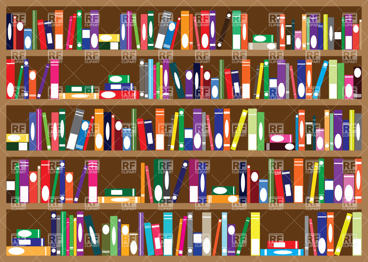 Series Of Books Arranged On Bookshelves 34744 Download Royalty Free