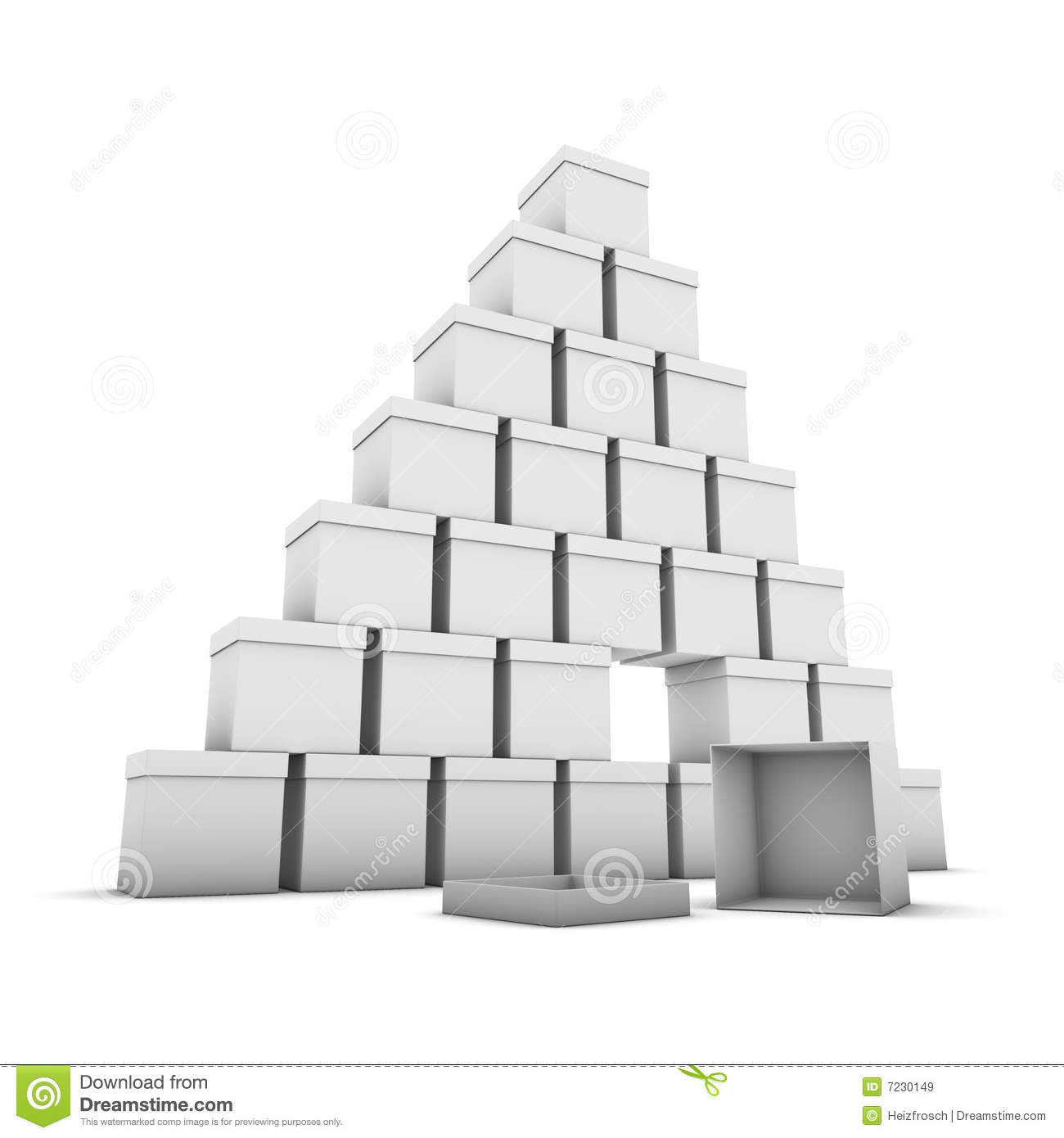 Stacked Boxes Royalty Free Stock Images   Image  7230149