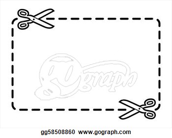 Stock Illustration   Coupon Border  Clipart Drawing Gg58508860