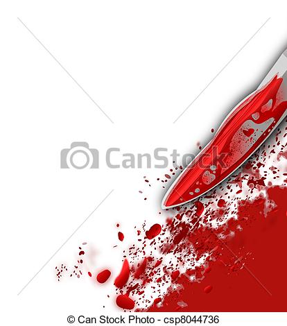 Stock Illustration Of Bloody Knife And Blood Splatter   Bottom Right
