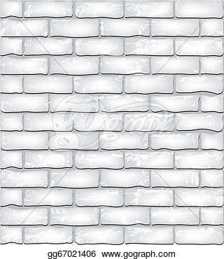 Vector Art   White Brick Wall Background  Clipart Drawing Gg67021406